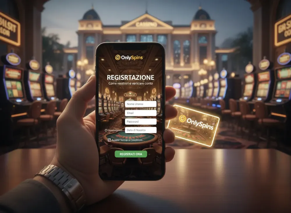 Onlyspins registrazione come registrarsi e verificare conto